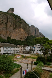 This was the view from Bellamy's house/hotel. Also, that mountain looks like a pumpkin 南瓜 ！